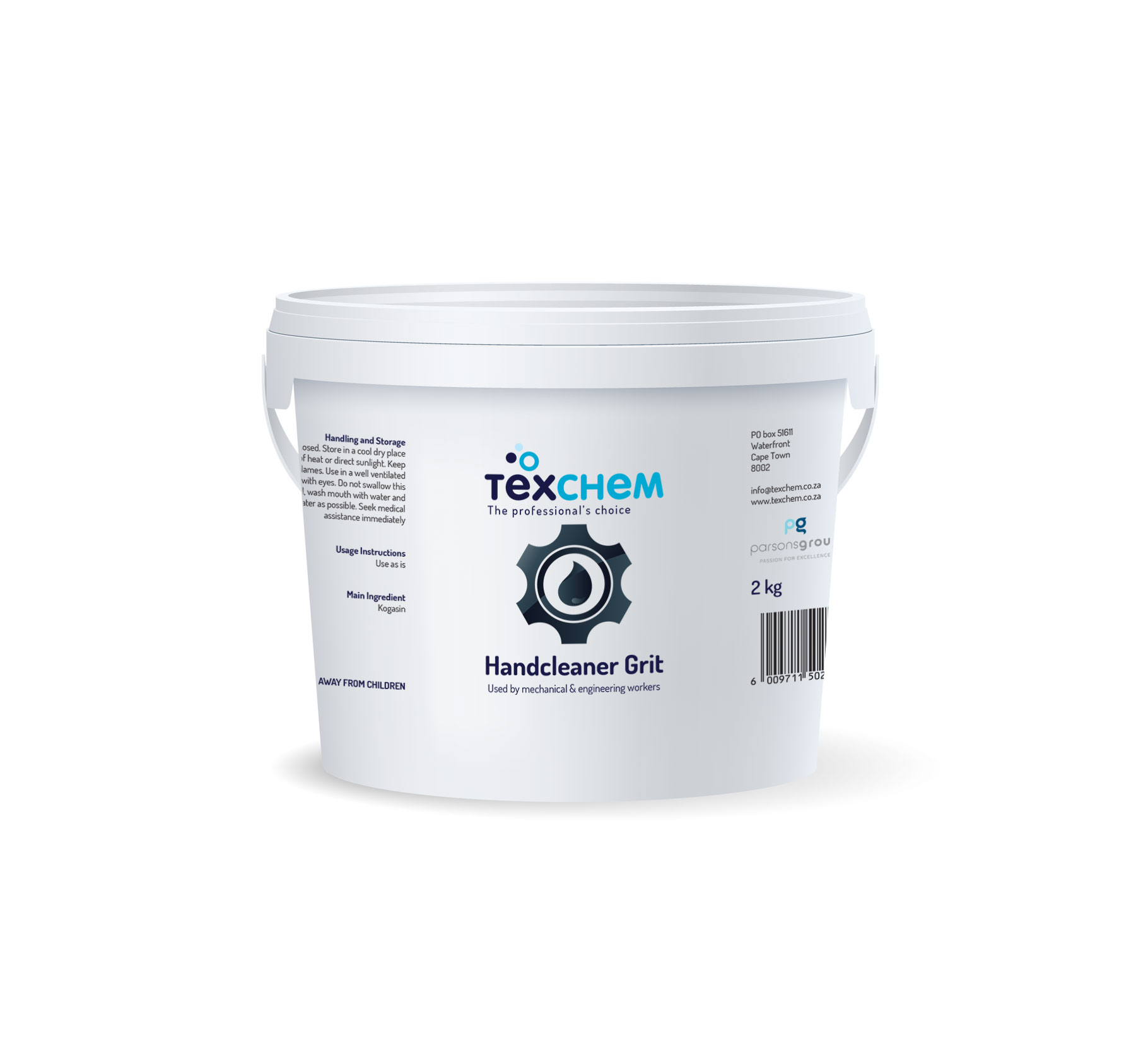 Texchem ™ - Ind - Handcleaner Grit - Gel / Thick Liquid - 2ltr Bucket