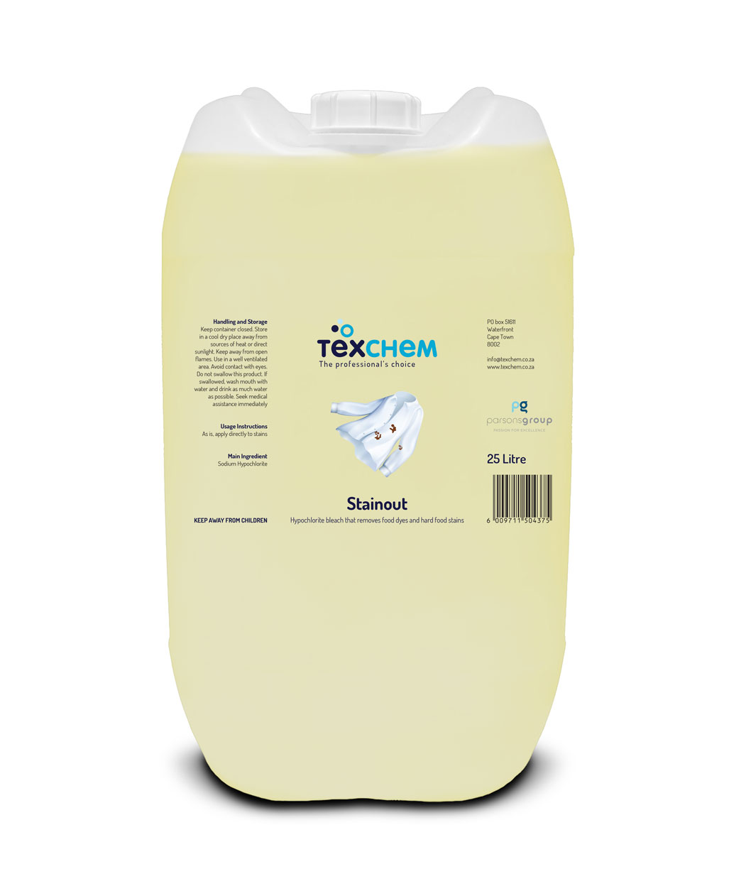 Texchem ™ - Lnd - Laundry Additive - Destain - Laundry Liquid - 25ltr Can