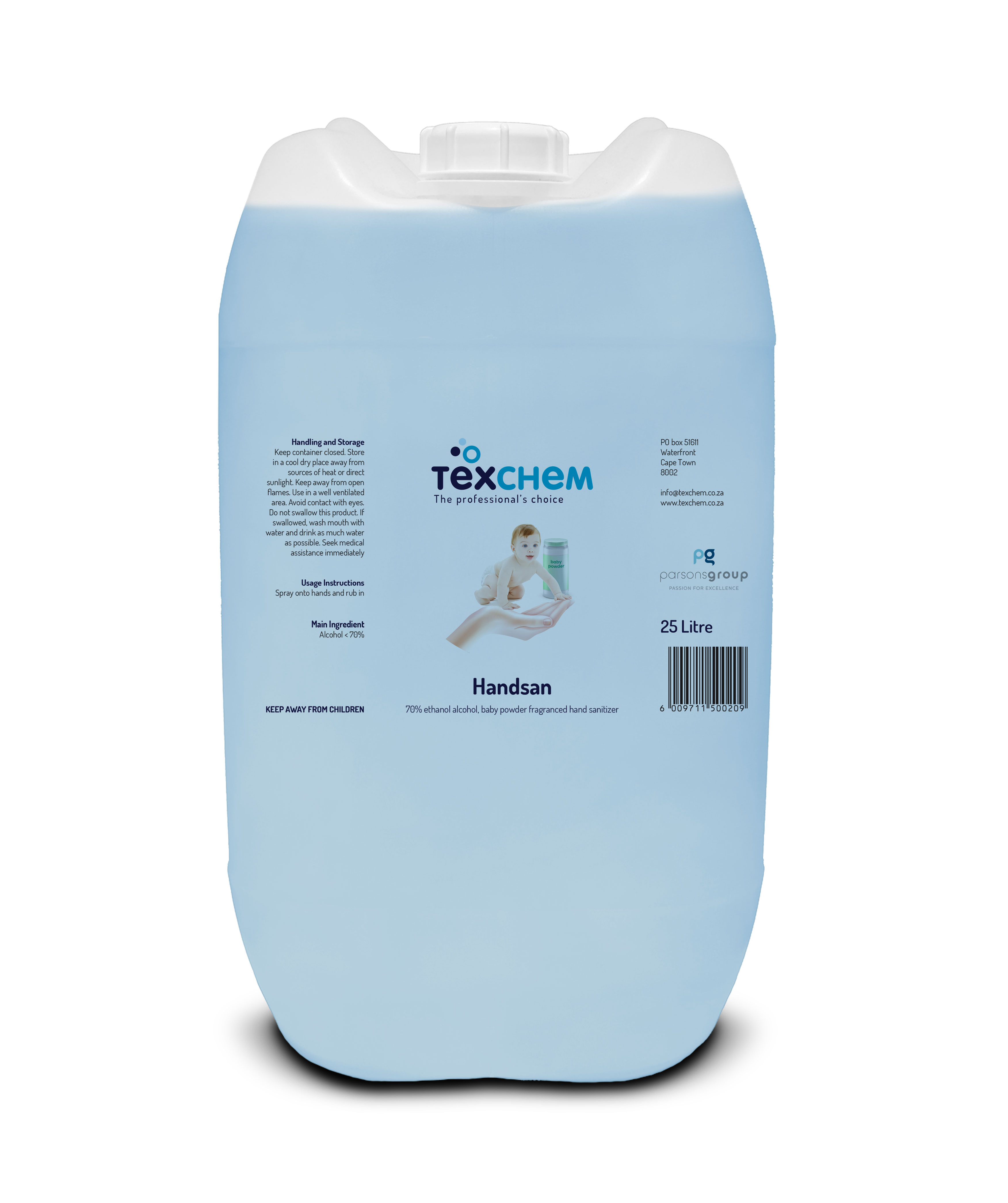 Texchem ™ - Jnt - Handsan Liquid (Baby Powder) - Laundry Liquid - 25ltr Can