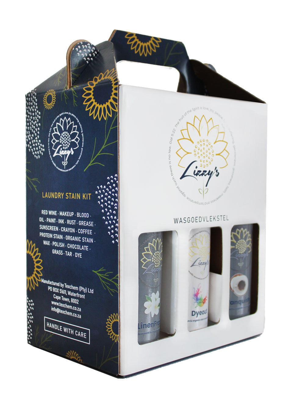Lizzy's - Lnd - Laundry Stainkit - Liquid & Powder - Box of 4
