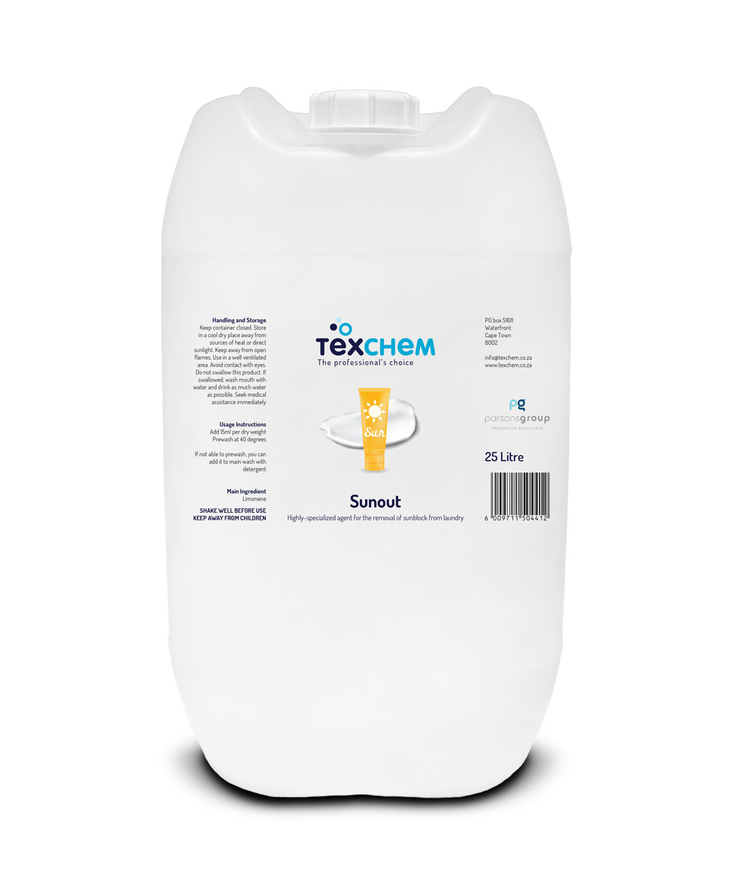 Texchem ™ - Lnd - Laundry Additive - Sunout - Laundry Liquid - 25ltr Can