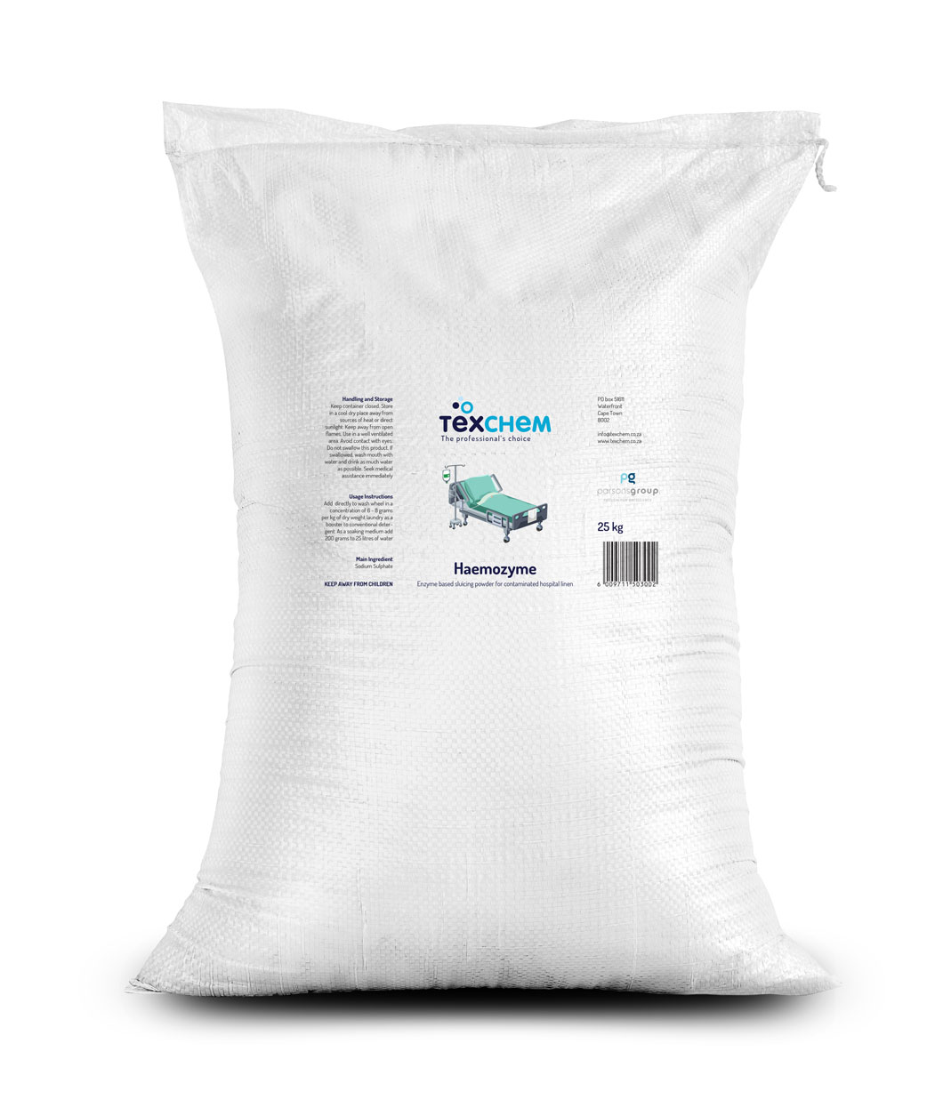 Texchem ™ - Lnd - Laundry Additive - Haemozyme - Laundry Powder - 25kg Bag